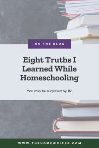 stack of books representing truths I learned while homeschooling