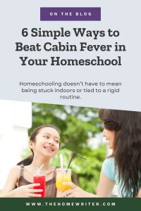 Mother and daughter enjoying fruity beverages outdoors to beat cabin fever