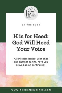 H is for Heed