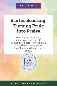 B is for Boasting