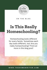 Is this really homeschooling? Yes! It is!
