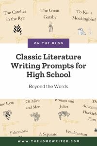 classic literature writing prompts for high school