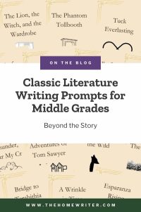 classic literature writing prompts for middle grades