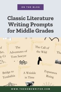 classic literature writing prompts for middle grades